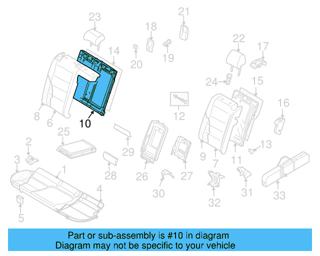 Seat Back Frame 1K0-885-504-DG - View 2