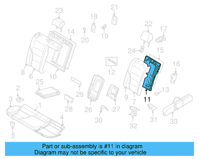 Seat Back Frame 1K0-885-503-AS - View 5
