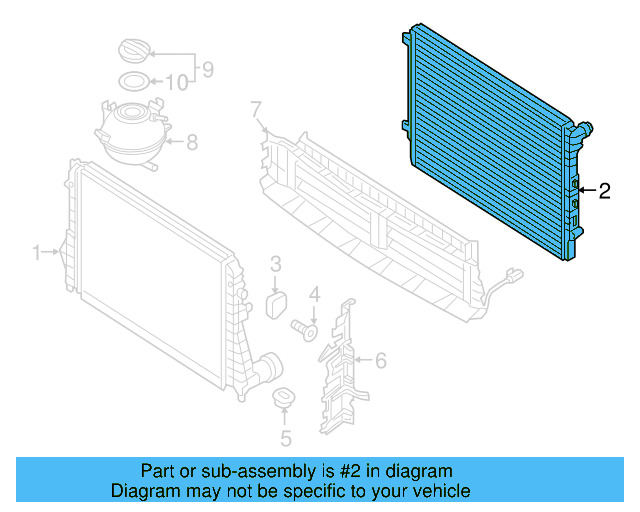 Radiator 5C0-121-251-L - View 13