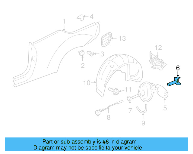 Fuel Door Guide 1Q0-810-899 - View 3