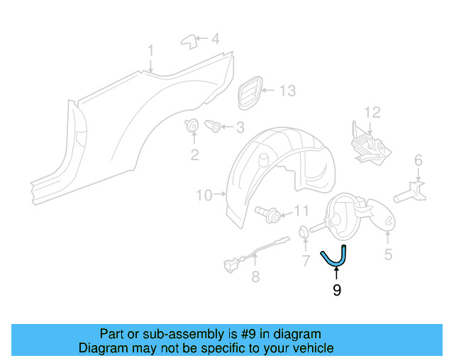 Drain Hose 3D0-809-937-B - View 18
