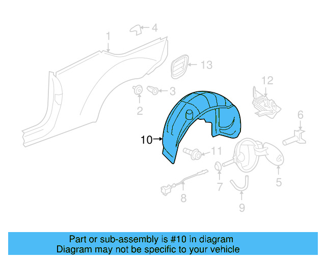 Wheelhouse Liner 1Q0-810-972-A - View 3