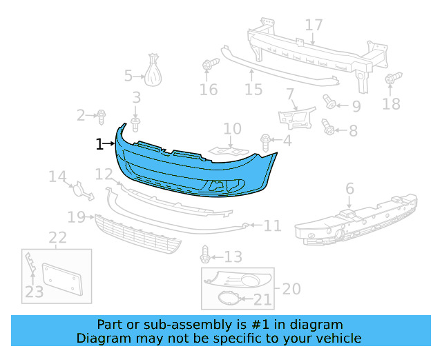 Bumper Cover (Unpainted) 5k0807217cggru - View 3