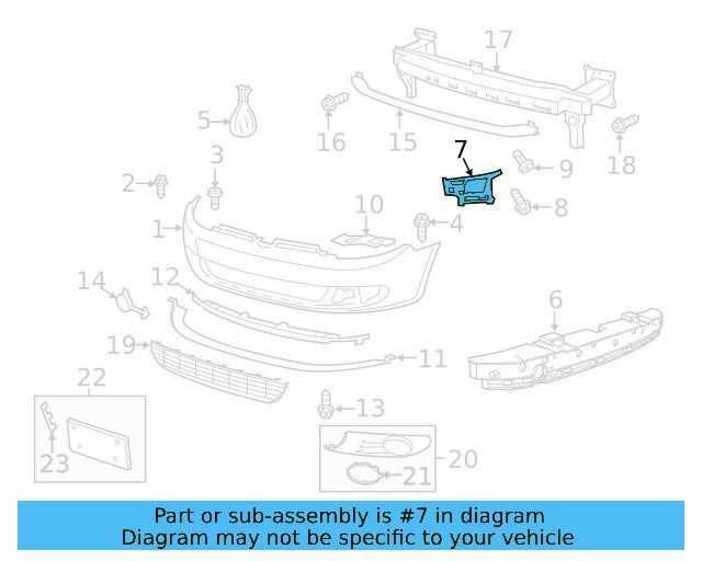 Bumper Cover Support Rail 5K0-807-724-B - View 8