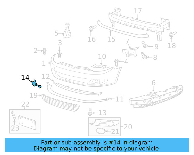 Tow Eye Cap (Unpainted) 5k0807241egru - View 4