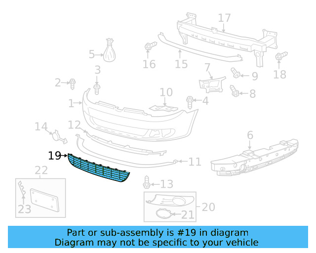 Air Grille 5K0-853-677-A-9B9 - View 3