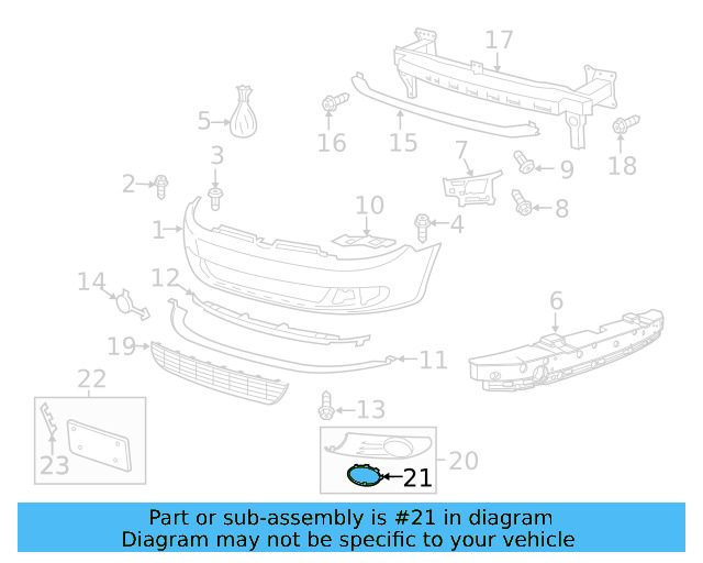Fog Lamp Bezel 5K0-853-102-2ZZ - View 2
