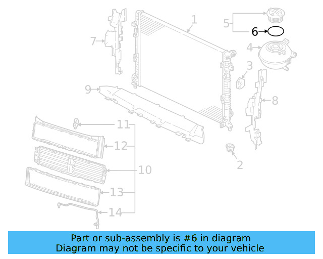 Reservoir Cap Seal 1H0-121-687-A - View 72