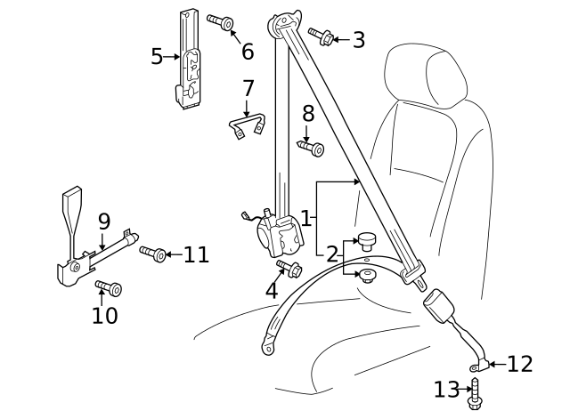 Buckle End Mount Bolt N-989-236-02 - View 46