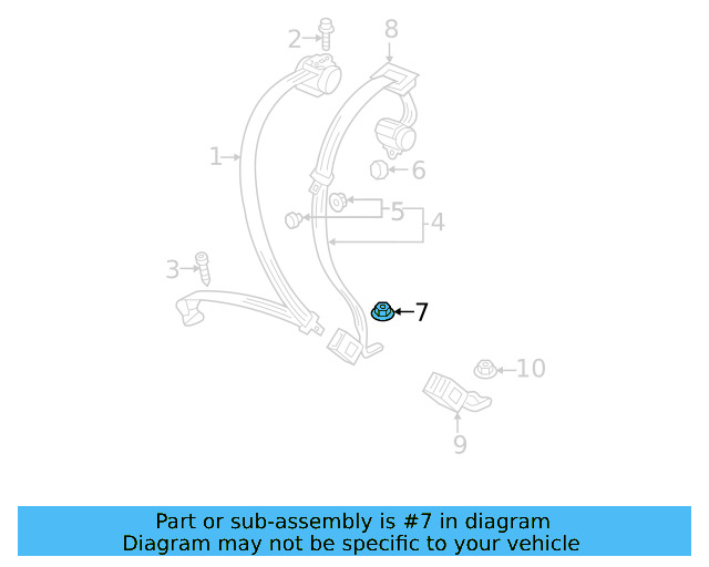 Seat Belt Guide 5G0-857-817 - View 21