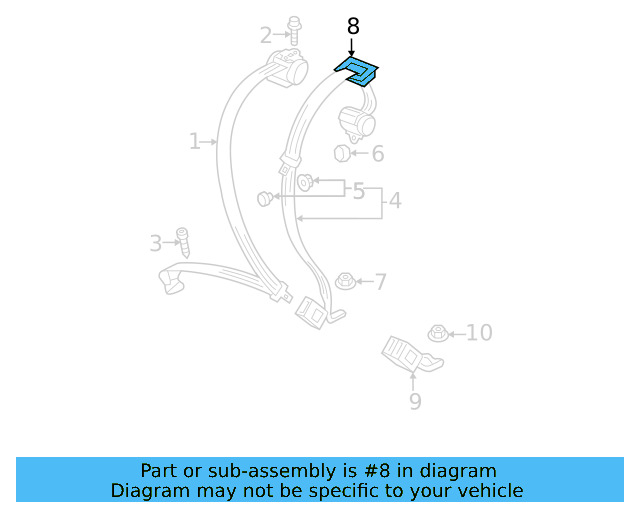 Seat Belt Guide 5G0-857-817 - View 8