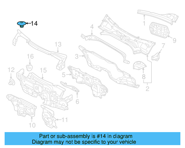 Sound Absorber Retainer N-900-685-01-01C - View 4