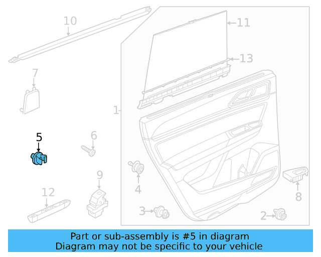 Door Trim Panel Retainer Clip 5G0-868-563 - View 72