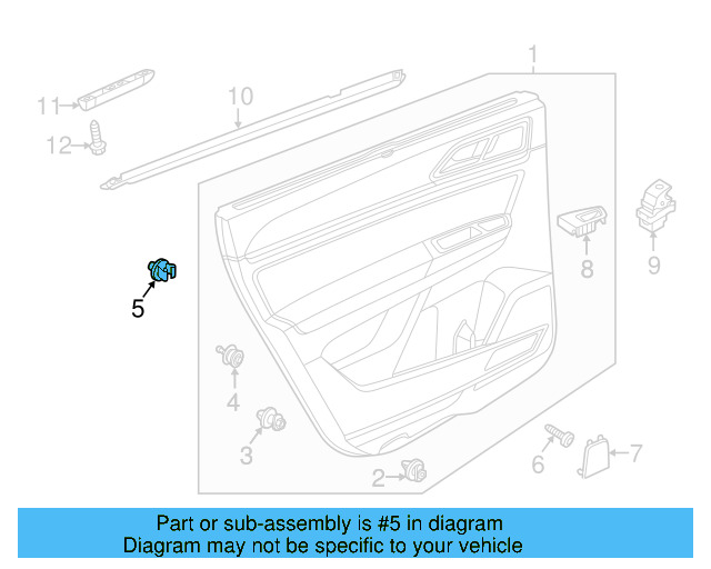 Door Trim Panel Rear Clip 510-868-246 - View 22