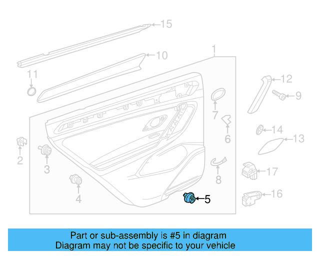 Door Trim Panel Retainer Clip 5G0-868-563 - View 17