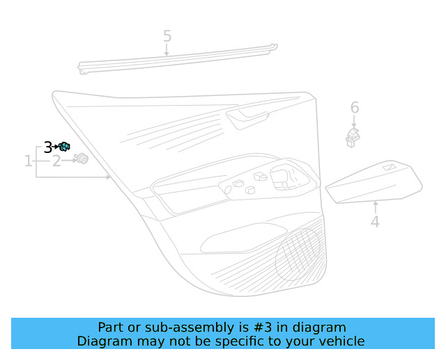 Door Trim Panel Rear Clip 510-868-246 - View 47
