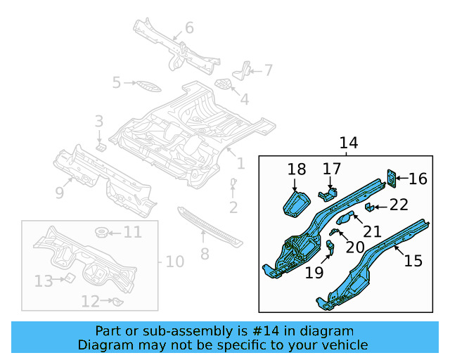Rear Rail Assembly 5Q0-803-501-CE - View 3