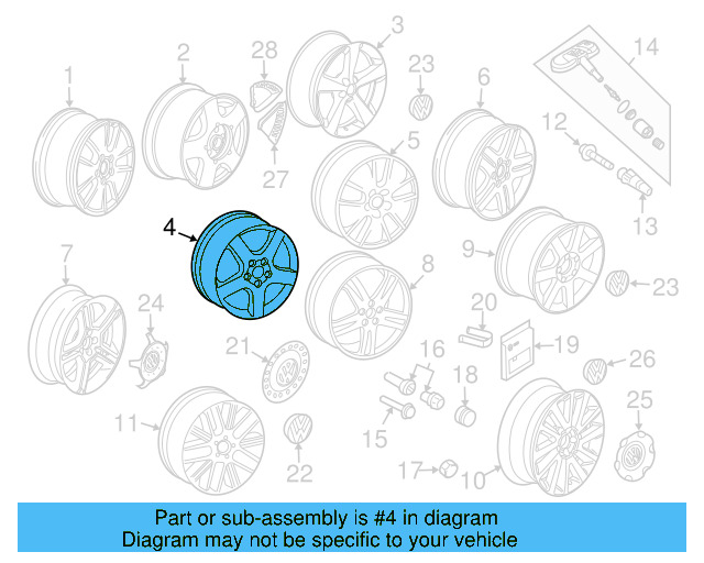 Wheel, Alloy 1C0-601-025-G-091 - View 16