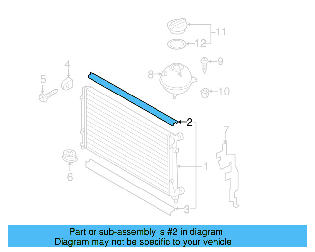 Radiator Upper Seal 1K0-121-345-C - View 7