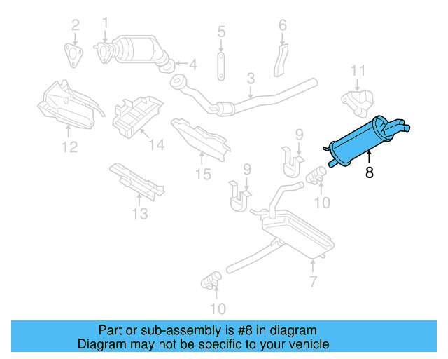 Muffler 3B0-253-609-AN - View 3