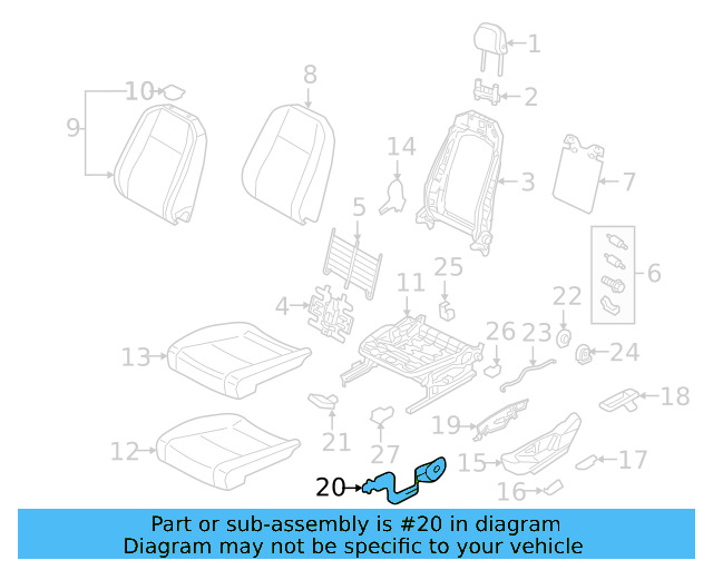 Adjust Handle 5NA-881-253-9B9 - View 12