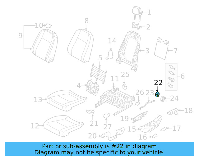 Recline Handle 3CN-881-605-82V - View 8