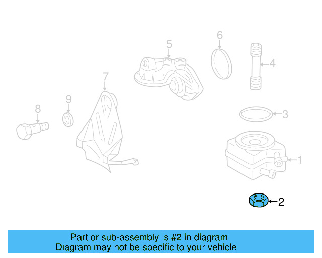 Engine Oil Cooler Nut 068-115-723