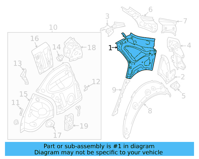 Inner Panel 11A-809-406 - View 3