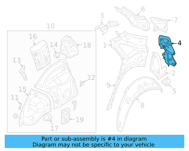 Rear Reinforced 11A-813-331 - View 3