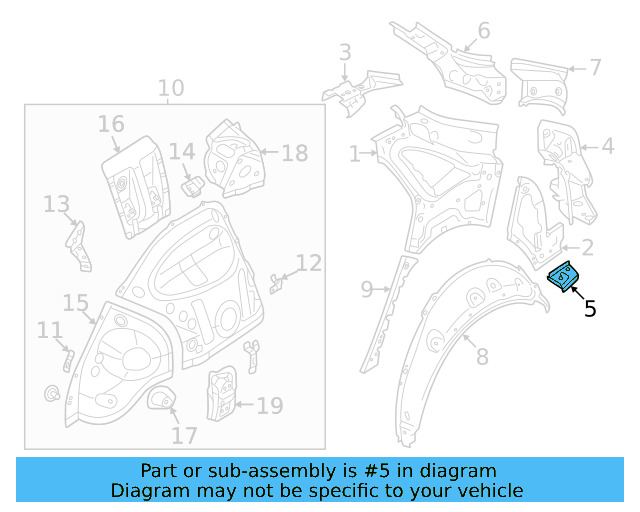 Rear Reinforced Plate 11A-813-393 - View 3