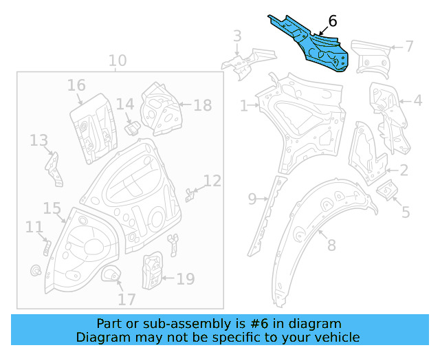 Rear Pillar 11K810504 - View 3