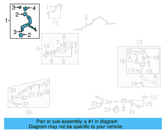 Upper Hose 1K0-122-101-FD - View 3