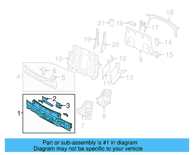 Rear Body Panel 1Q0-813-301-B - View 5