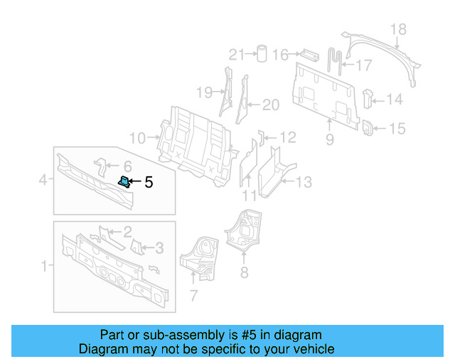 Inner Panel Support 1Q0-813-863 - View 3