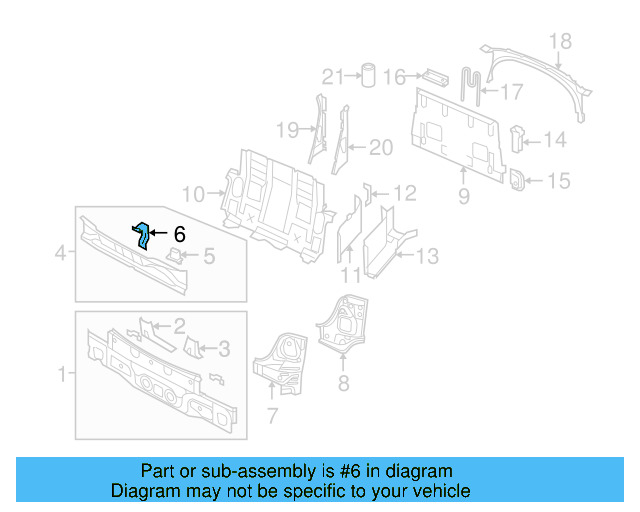 Inner Panel Retainer Clip 1Q0-813-170 - View 3