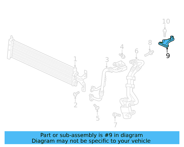 Automatic Transmission Oil Cooler Hose Adapter 09P-321-343-C