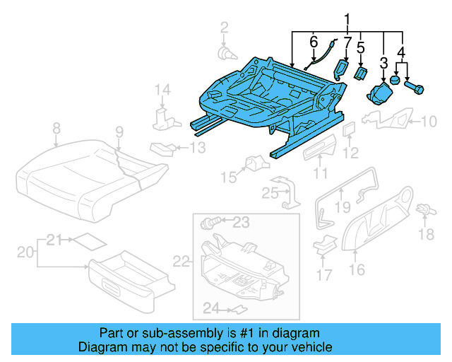 Seat Frame 1K3-881-105-EJ