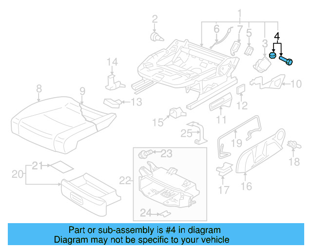 Height Adjuster Hardware Kit 1K0-898-053 - View 5