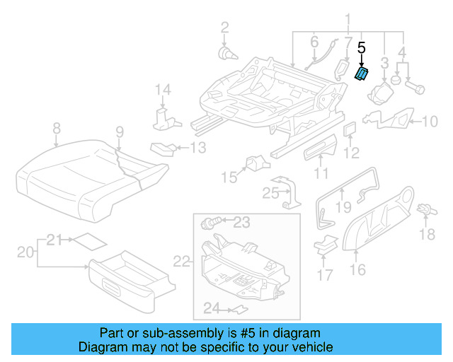 Seat Cushion Pad 1K0-881-375-AK