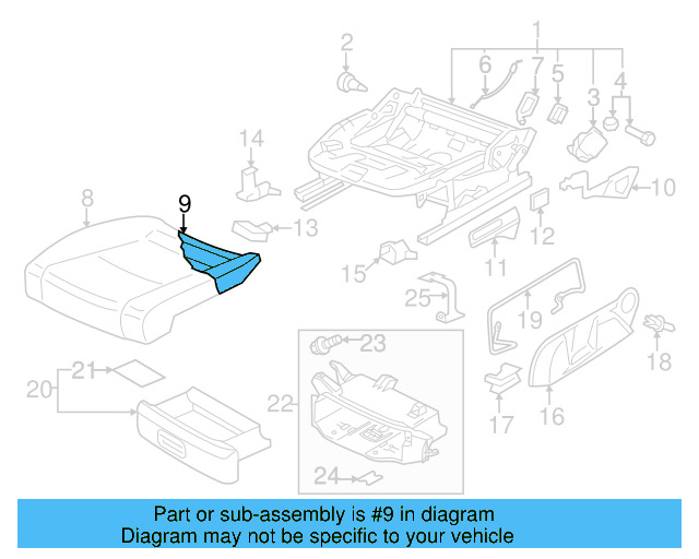 Seat Cushion Pad 5K0881256AK - View 4