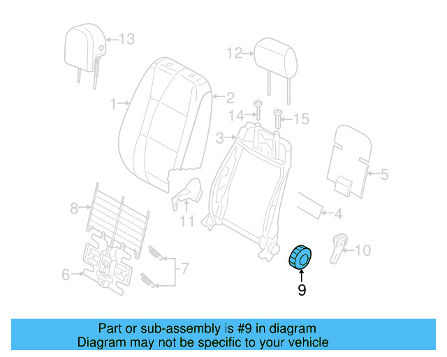 Recline Knob 1J0-881-671-H-9B9 - View 117