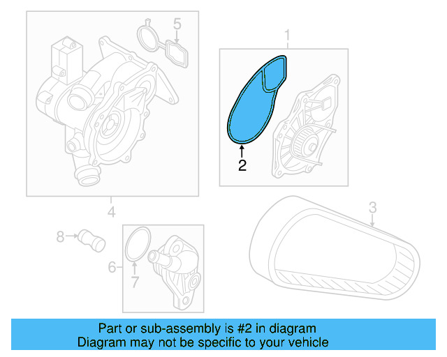 Engine Water Pump Gasket 06L-121-043-B - View 14