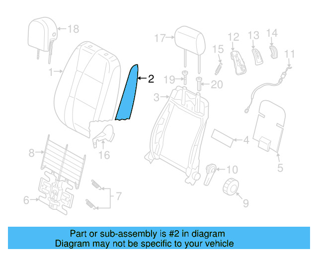 Seat Back Pad 5K3-881-775-AE - View 3