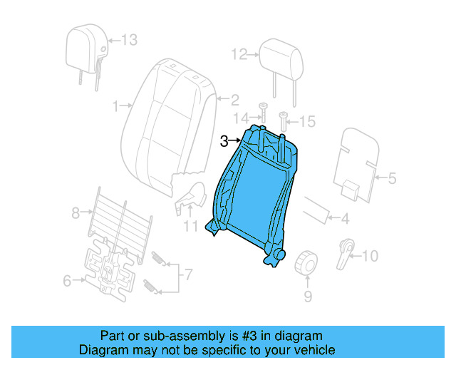 Seat Back Frame 1K3-881-516-AD