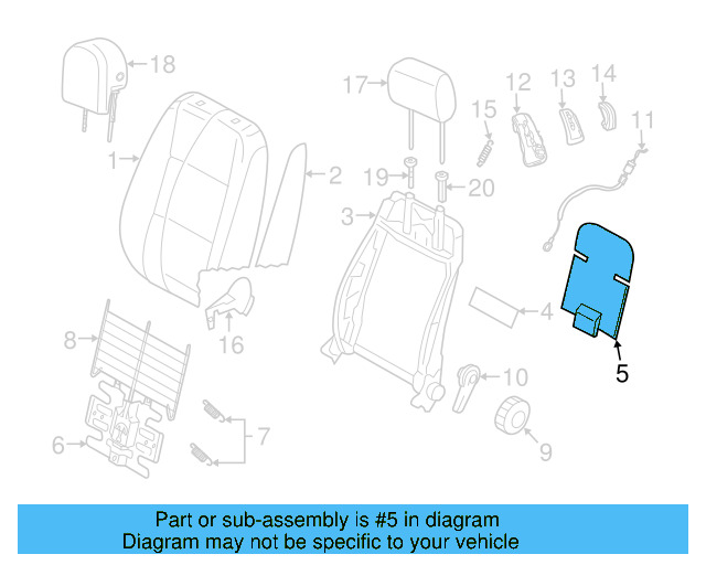 Seat Back Panel 1K0-881-989-C - View 18