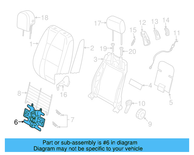 Lumbar Support 1K0-881-880-B - View 7