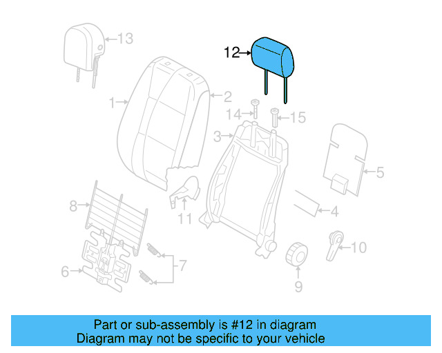 Headrest 5K0-881-901-Q-YCG - View 4