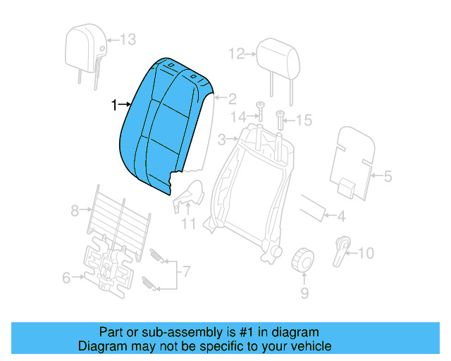 Seat Back Cover 5K4-881-806-BH-XOX - View 3