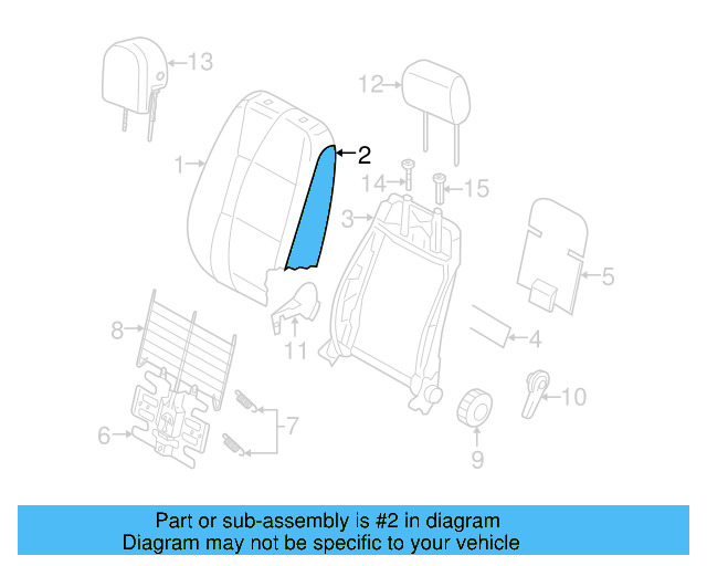 Seat Back Pad 5K4-881-775-AF - View 4