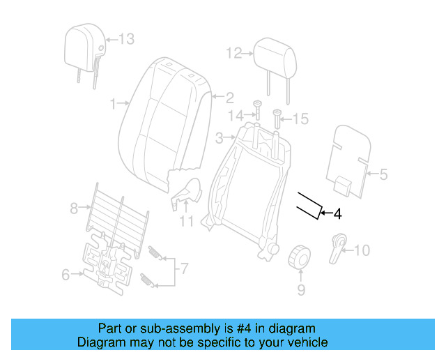 Seat Back Panel 3C0-881-085 - View 12